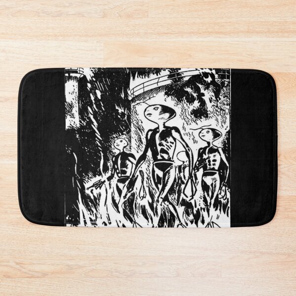 Item preview, The Visitors Have Arrived - Alien Anime Invasion Retro Horror  designed and sold by Organic Creeps.