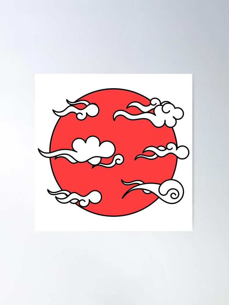 アート・デザイン・音楽 Portraits clouds Colorful Waves Japanese Cloud Patterns Wall Art Canvas Eco