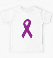 Dark Purple Ribbon Kids Tee