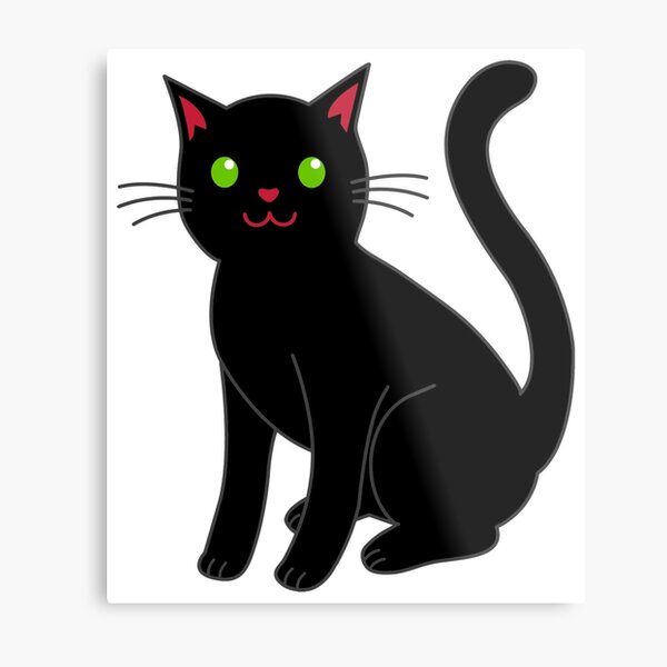 Metallbilder Schwarze Katze Mit K C3 Bcrbis Clip Art Redbubble