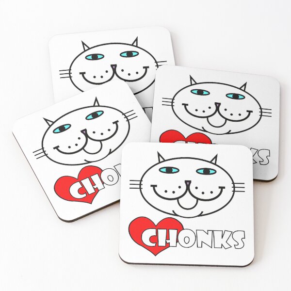 Item preview, HEART CHONKS - white cat designed and sold by RawSunArt.