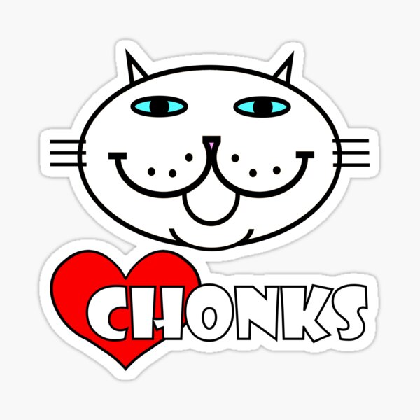 Item preview, HEART CHONKS - white cat designed and sold by RawSunArt.