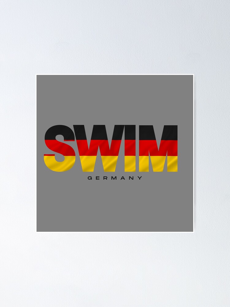 "German Swim Flag German Swimmer Team Germany " Poster by