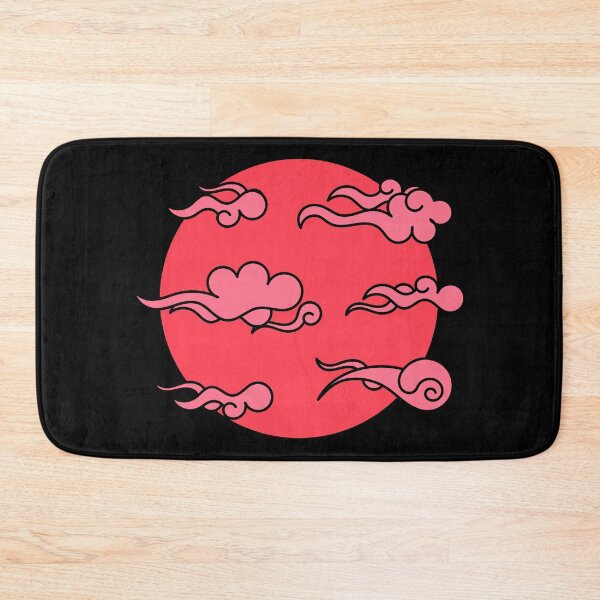 Item preview, Japanese Wind Clouds Line Art Pink designed and sold by Qestro.