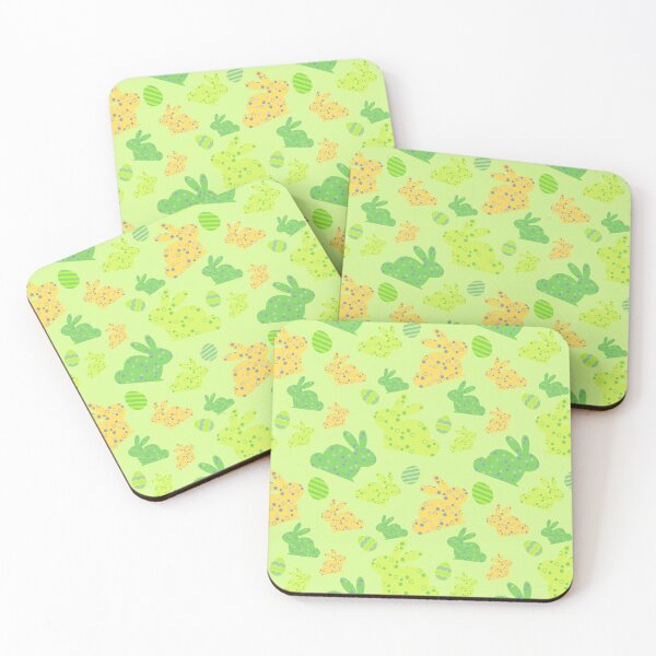 Item preview, Cute Easter Bunny Eggs Yellow Green Pattern Design designed and sold by LordAudes.