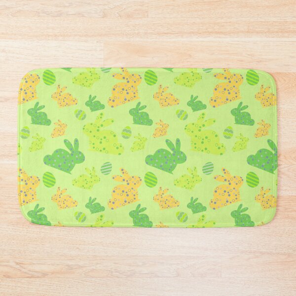 Item preview, Cute Easter Bunny Eggs Yellow Green Pattern Design designed and sold by LordAudes.
