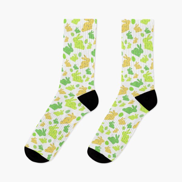 Item preview, Cute Easter Bunny Eggs Yellow Green Pattern Design designed and sold by LordAudes.