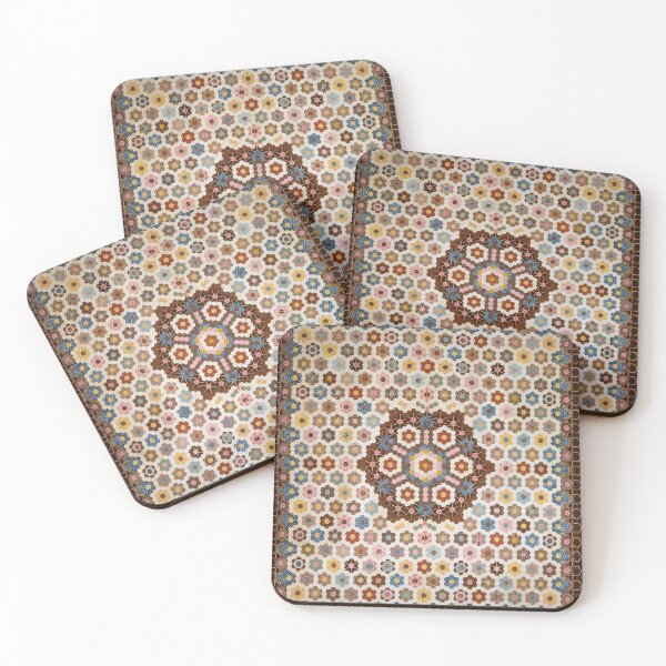 Item preview, Antique Honeycomb Quilt Pattern - Folk Art Crafty Colorful Artistic Fun designed and sold by 26-Characters.
