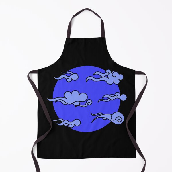 Item preview, Japanese Wind Clouds Line Art Blue designed and sold by Qestro.