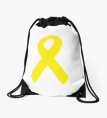 Yellow Ribbon Drawstring Bag