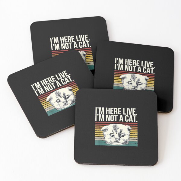 Item preview, Vintage I'm Here Live I'm Not A Cat Retro designed and sold by Mohammed Butler.