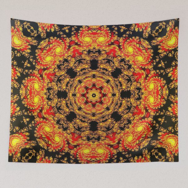 Item preview, Regal Red and Gold Fractal Mandala designed and sold by SeaChangeDesign.