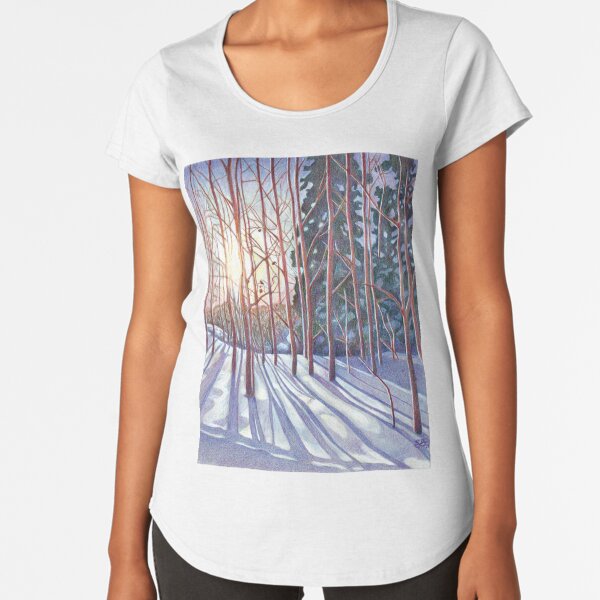 Hiver : lever de soleil T-shirt premium échancré