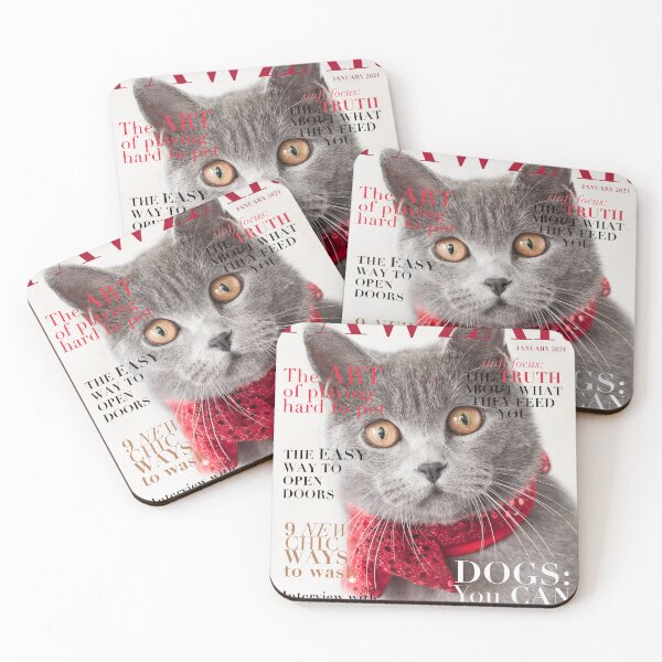 Item preview, Just for Fun - Cat Fashion Magazine Cover designed and sold by Jane  Earle Photography.
