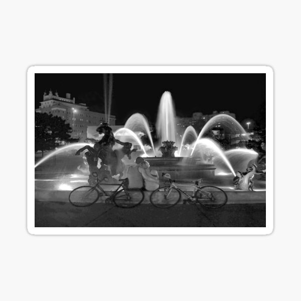 Sweethearts at the J.C. Nichols Fountain, Kansas City Sticker