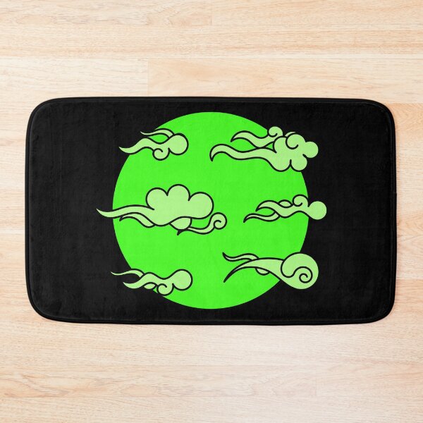 Item preview, Japanese Wind Clouds Line Green designed and sold by Qestro.