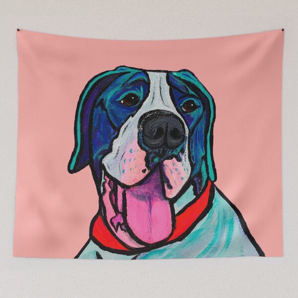 Item preview, Great Dane Goliath over Salmon designed and sold by Amanda A. Anthony.