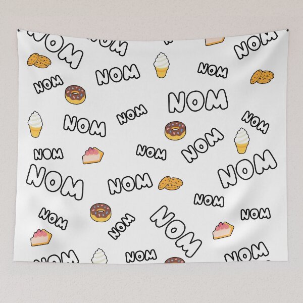 Item preview, Funny Nom Nom Dessert Print designed and sold by Inspire & Smile.