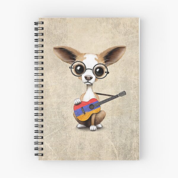 Item preview, Cute Chihuahua Playing Armenian Flag Guitar designed and sold by JeffBartels.