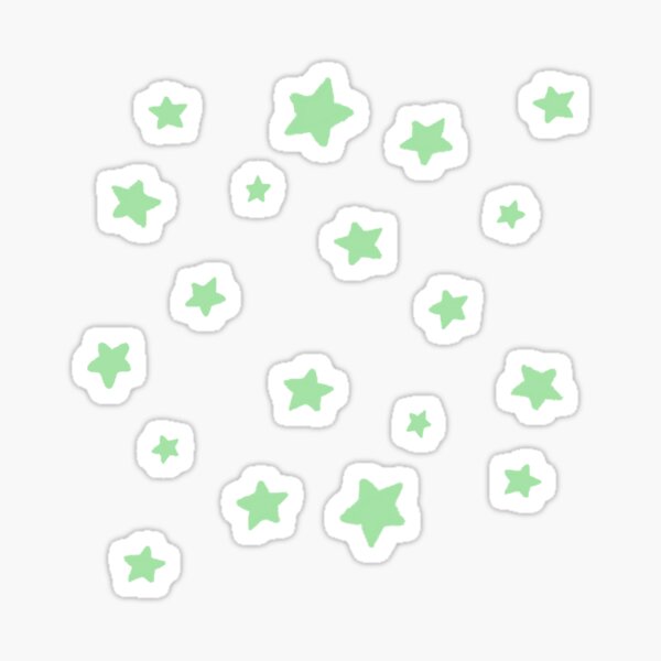Item preview, green stars stickers designed and sold by clio28.
