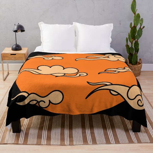 Item preview, Japanese Wind Clouds Line Orange designed and sold by Qestro.
