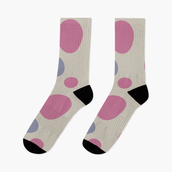 Item preview, Moth Gray base with Rose Petal Pink and Violet Verbena Circles designed and sold by AliCatOriginals.