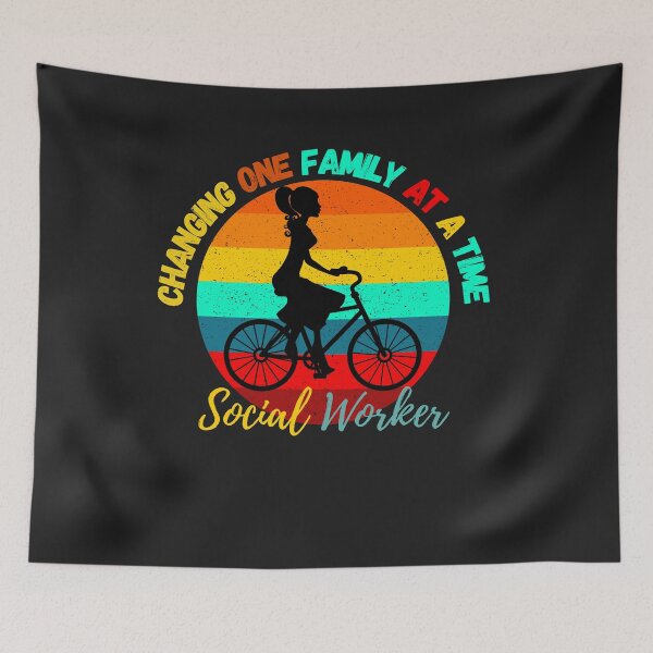 Item preview, Biking Social Worker Changing One Family At A Time designed and sold by spicygarb.