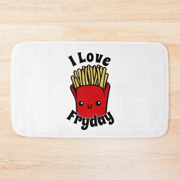 Item preview, I Love Fryday French Fry Pun designed and sold by TheButtonCrew.