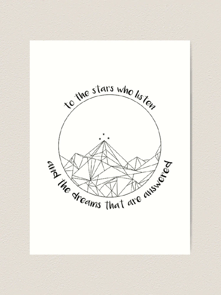 To The Stars Who Listen ACOTAR Night Court Quote Art | Art Print