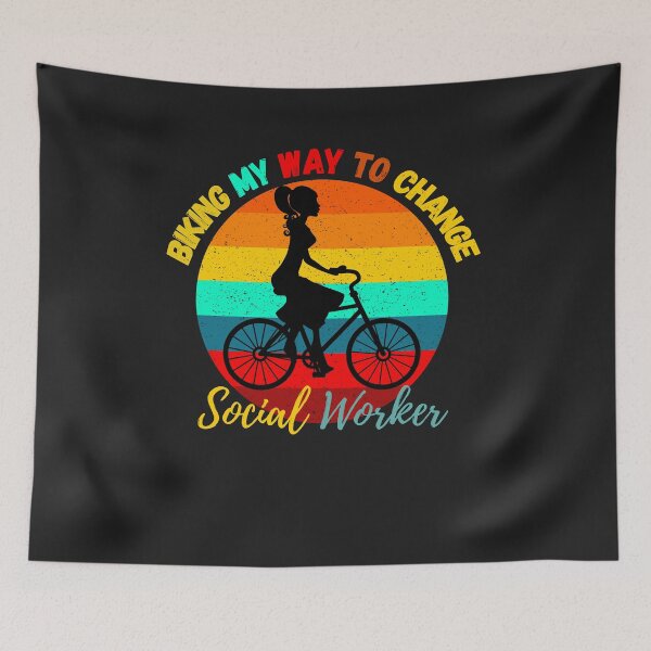 Item preview, Social Worker Biking my way to change designed and sold by spicygarb.