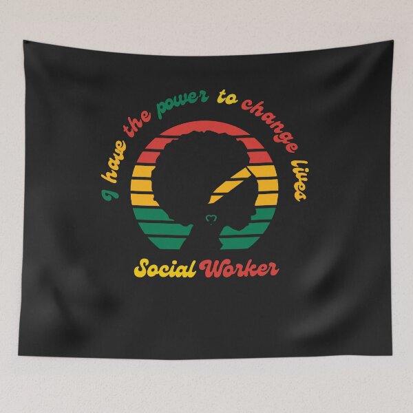 Item preview, Retro Social Worker I have the Power To Change Lives designed and sold by spicygarb.