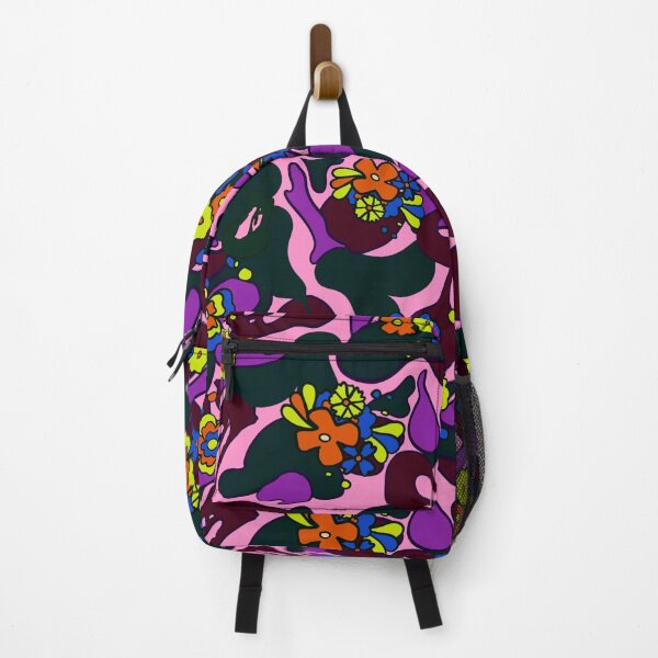 Item preview, CAMO PURPLE FLOWER POWER PATTERN GROOVY RETRO designed and sold by aydapadi.