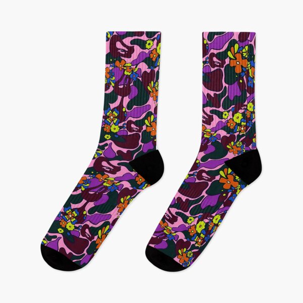 Item preview, CAMO PURPLE FLOWER POWER PATTERN GROOVY RETRO designed and sold by aydapadi.