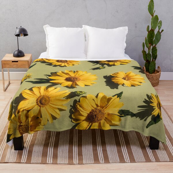 Item preview, Sunflowers against green background designed and sold by BLDCo.