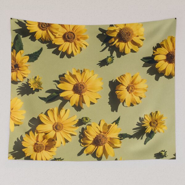 Item preview, Sunflowers against green background designed and sold by BLDCo.