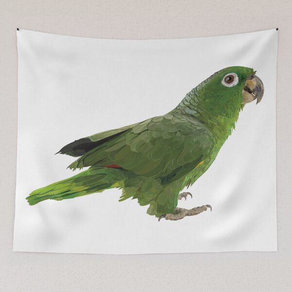 Item preview, blue-crowned parrot designed and sold by obscurite.
