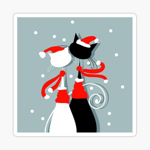 "Amusing Christmas cats graphics" Sticker for Sale by josieburden