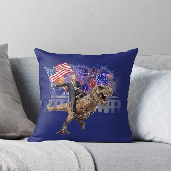Item preview, Trump montado en un dinosaurio T-rex designed and sold by QueensAscension.