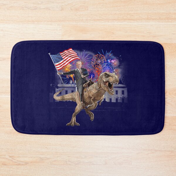 Item preview, Trump Riding a Dinosaur T-rex designed and sold by QueensAscension.