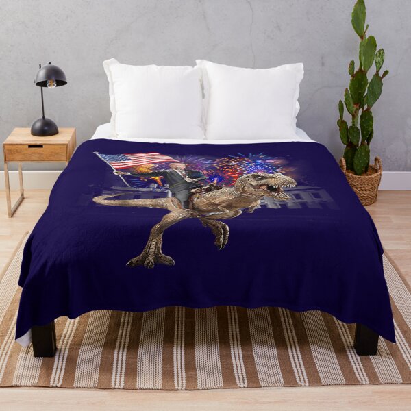 Item preview, Trump Riding a Dinosaur T-rex designed and sold by QueensAscension.