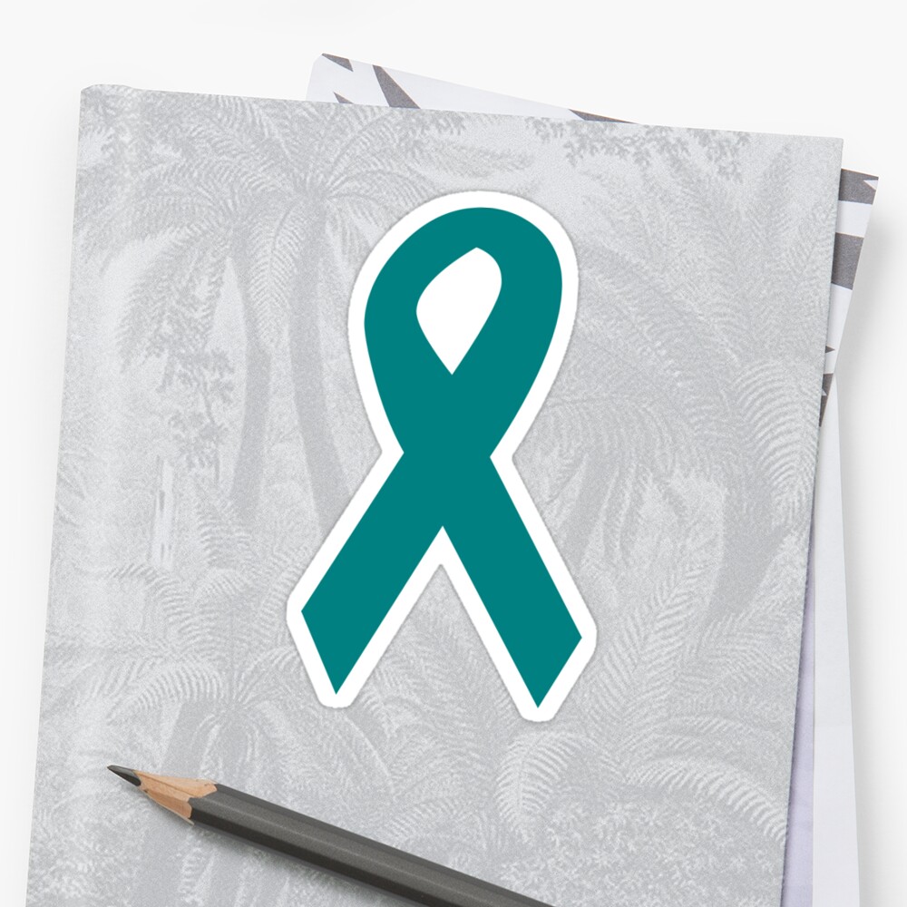 "Teal Ribbon" Stickers by coribeth | Redbubble