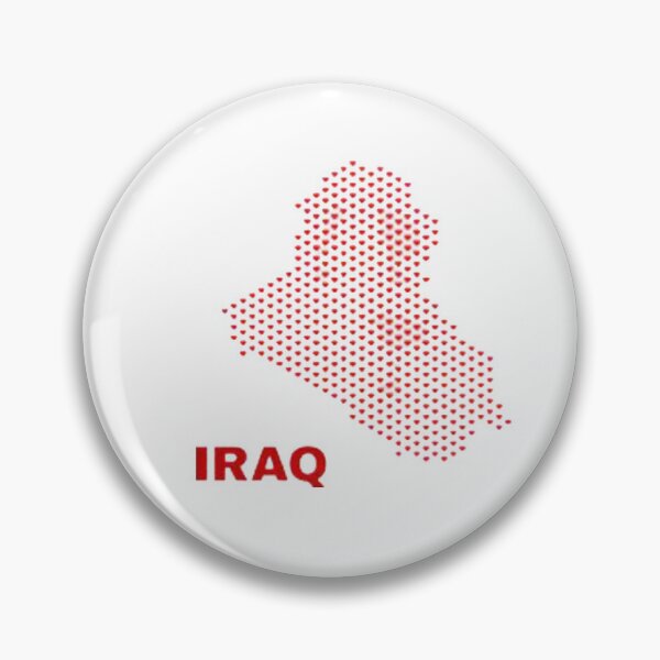 Item preview, red heart Iraq map designed and sold by USRoyalTouch.