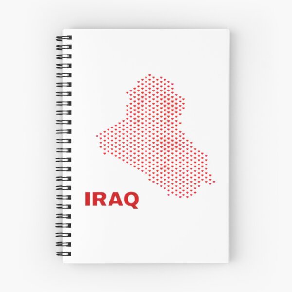 Item preview, red heart Iraq map designed and sold by USRoyalTouch.