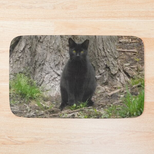Artikelvorschau, Schwarze Katze sitzt vor Baum entworfen und verkauft von priesterjen.
