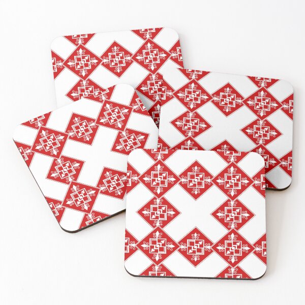 Item preview, Red polygonal pattern on white background designed and sold by Chamaiporn Pangtorn.