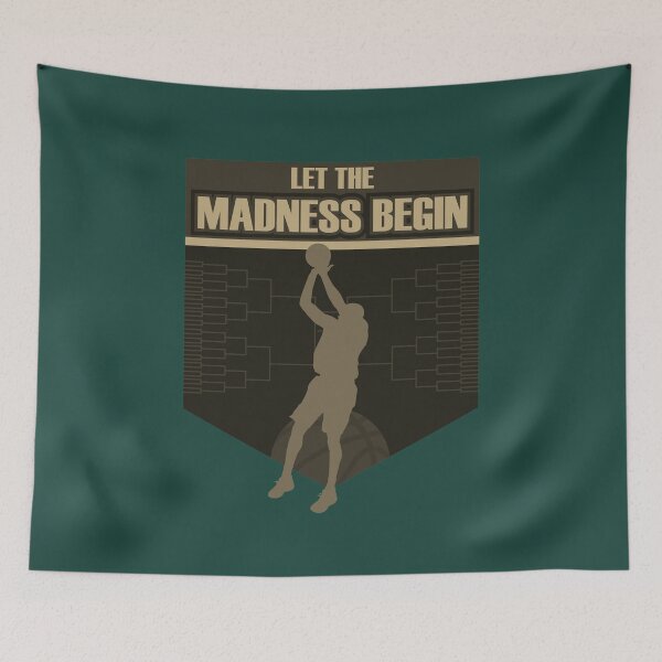 Item preview, Let the madness begin basketball Bring on the big tourney GREEN GOLD designed and sold by friendly-fox.