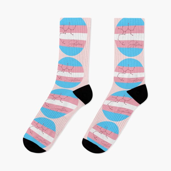 Item preview, Sagittarius Zodiac Sign With Trans Pride Colours designed and sold by tinyteacups.