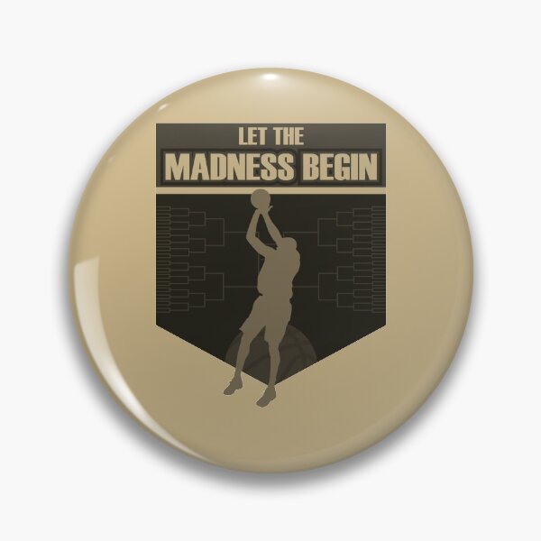 Item preview, Let the madness begin basketball Bring on the big tourney PU GOLD designed and sold by friendly-fox.