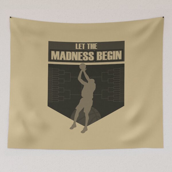 Item preview, Let the madness begin basketball Bring on the big tourney PU GOLD designed and sold by friendly-fox.