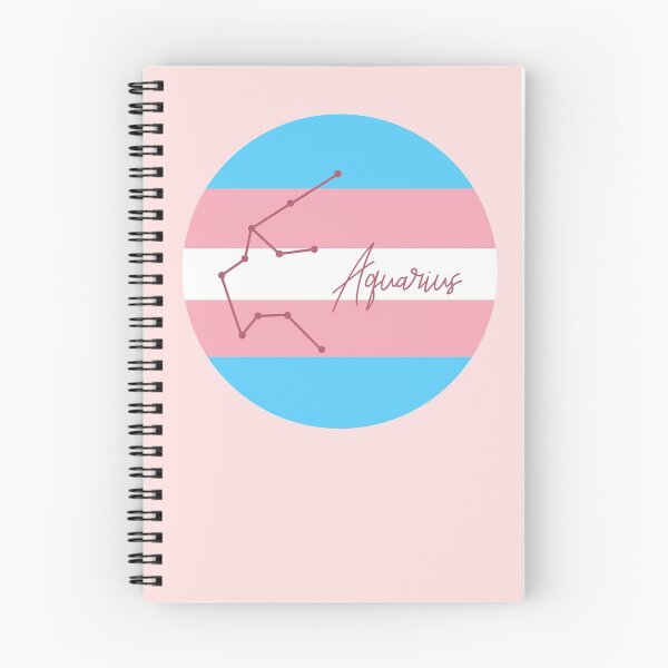 Item preview, Aquarius Zodiac Sign With Trans Pride Colours designed and sold by tinyteacups.